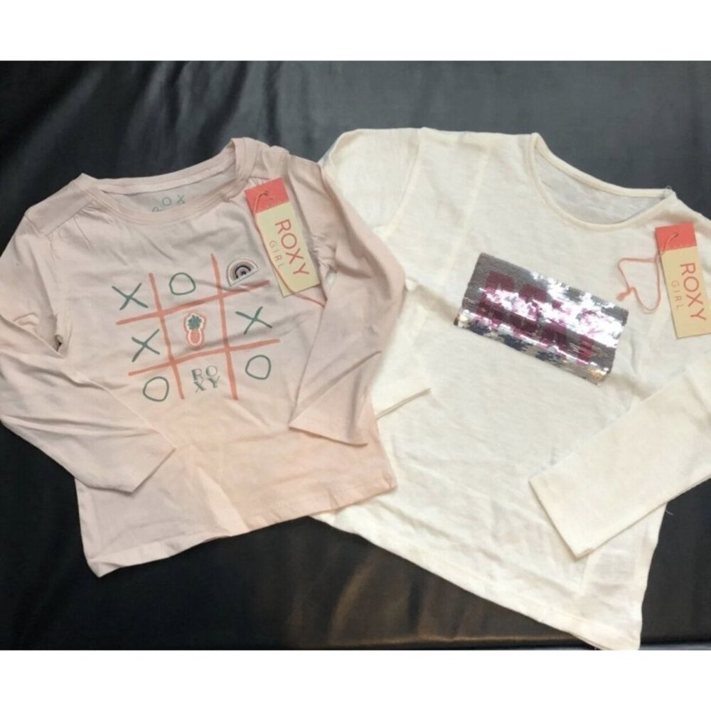 NWT Roxy Long Sleeve Tee Set Girls Size 4